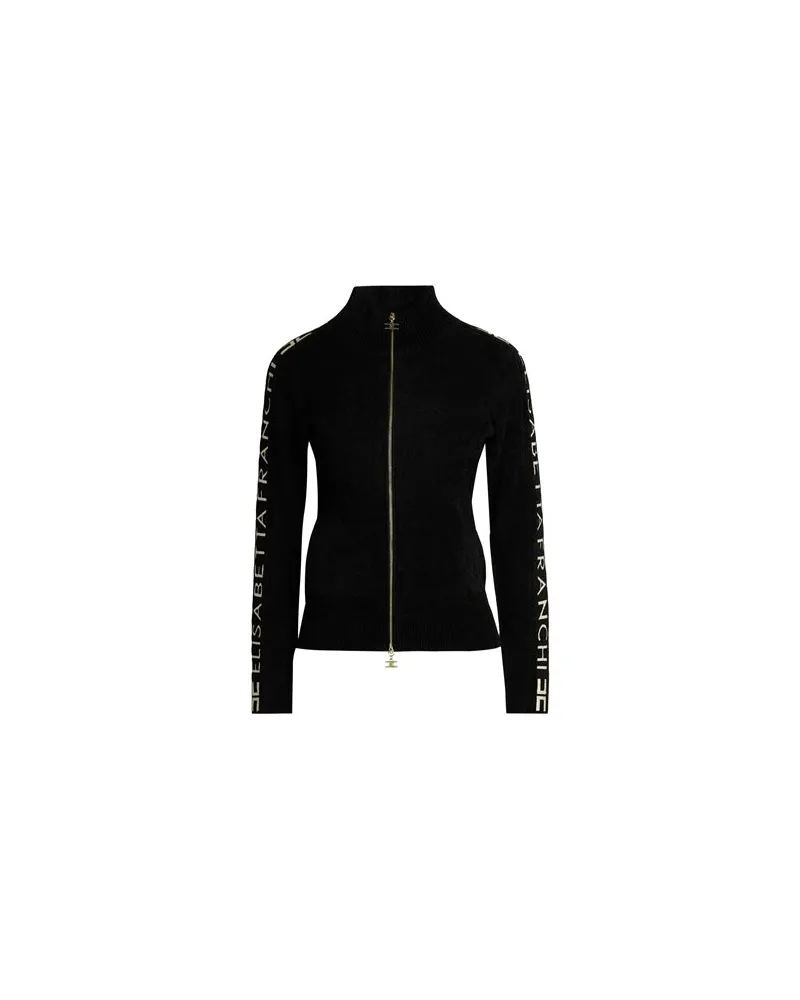 Elisabetta Franchi STRICKWAREN - Strickjackenauf YOOX.COM Schwarz