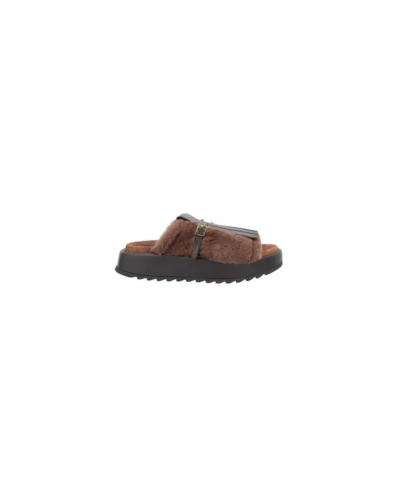 TELA SCHUHE - Sandalenauf YOOX.COM Dunkelbraun