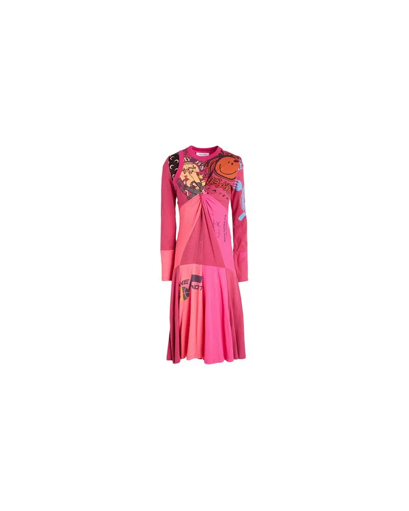 Marine Serre KLEIDER - Midi-Kleiderauf YOOX.COM Fuchsia