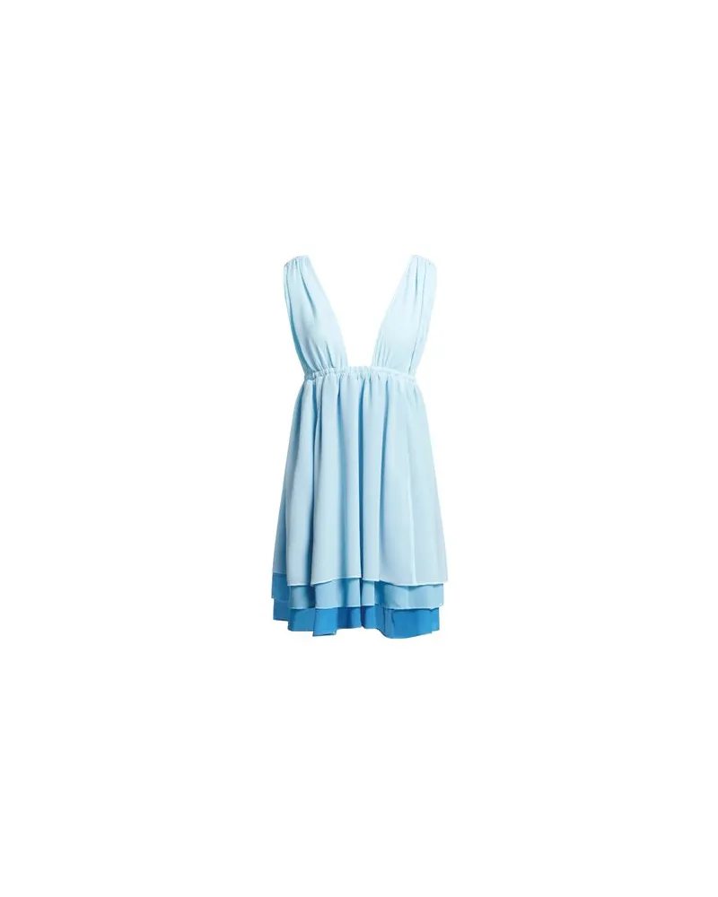 Ganni KLEIDER - Mini-Kleiderauf YOOX.COM Himmelblau