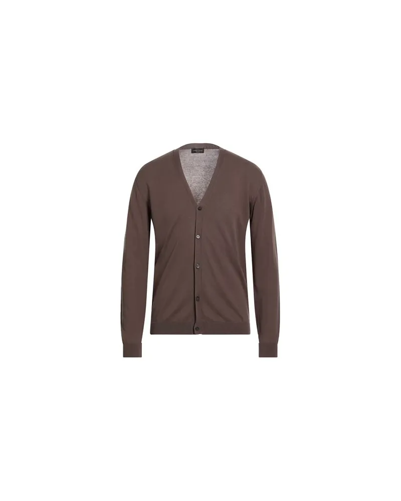 Roberto Collina STRICKWAREN - Strickjackenauf YOOX.COM Dunkelbraun