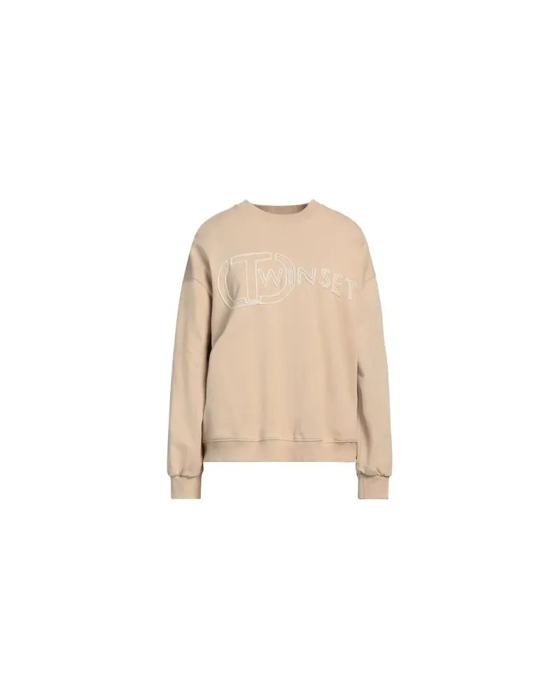 Twin-Set TOPS - Sweatshirtsauf YOOX.COM Beige