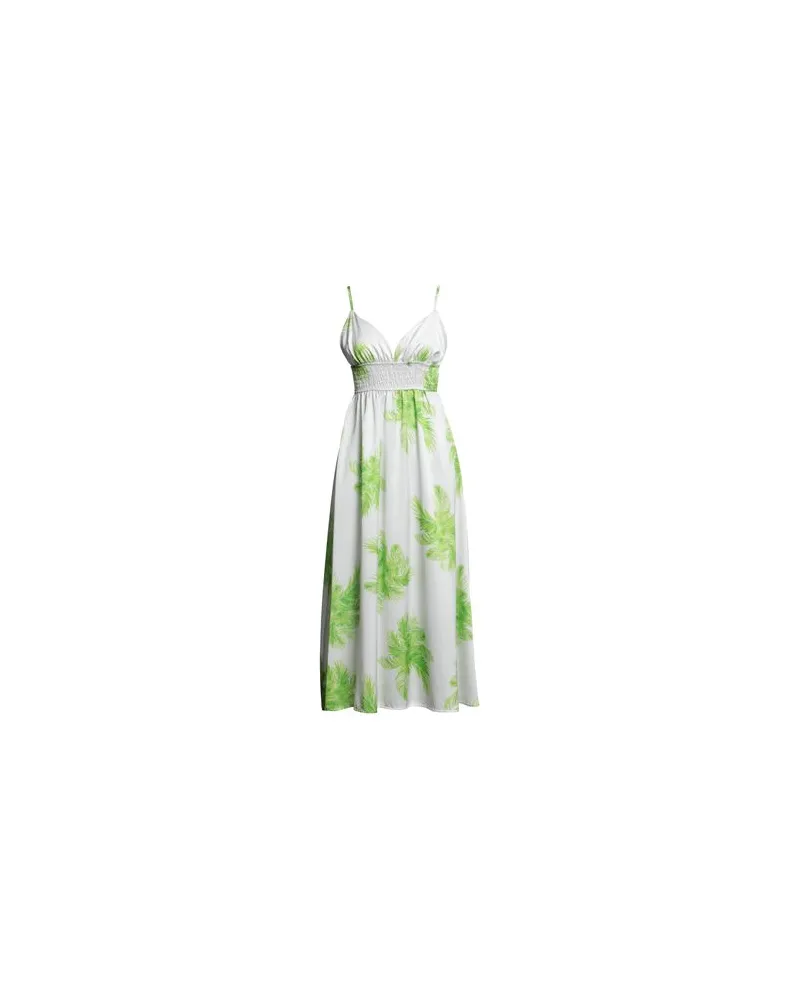 BERNA KLEIDER - Midi-Kleiderauf YOOX.COM Säuregrün