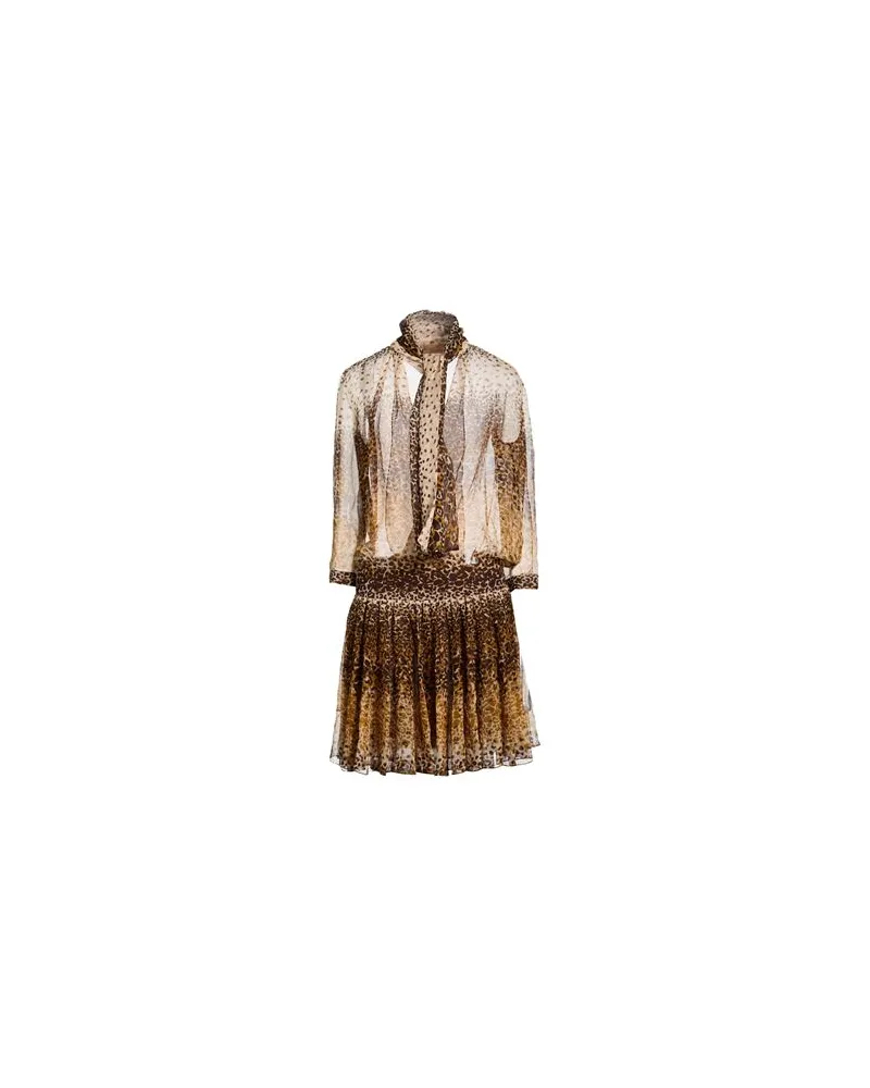 John Galliano KLEIDER - Midi-Kleiderauf YOOX.COM Kamel