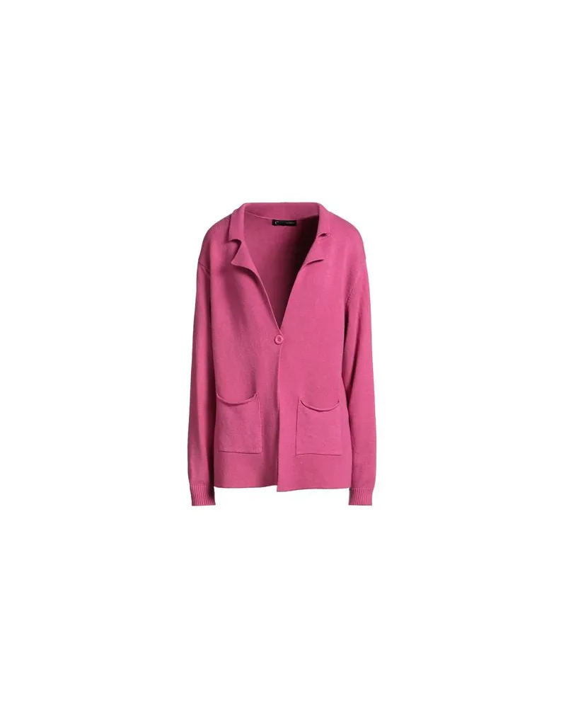 CAFèNOIR  JEANS - STRICKWAREN - Strickjackenauf YOOX.COM Magenta
