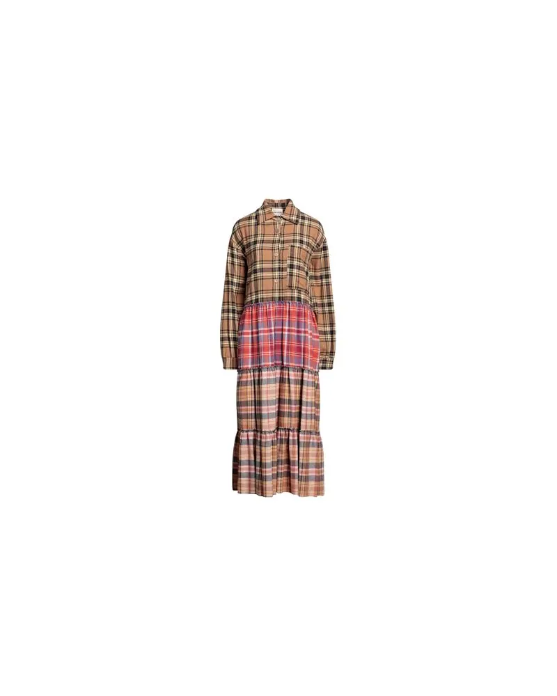 Semicouture KLEIDER - Midi-Kleiderauf YOOX.COM Kamel