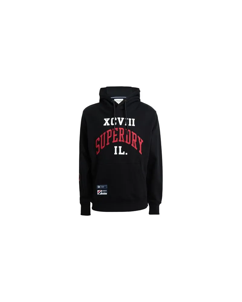 Superdry. VARSITY ARCH HOOD  - TOPS - Sweatshirtsauf YOOX.COM Schwarz