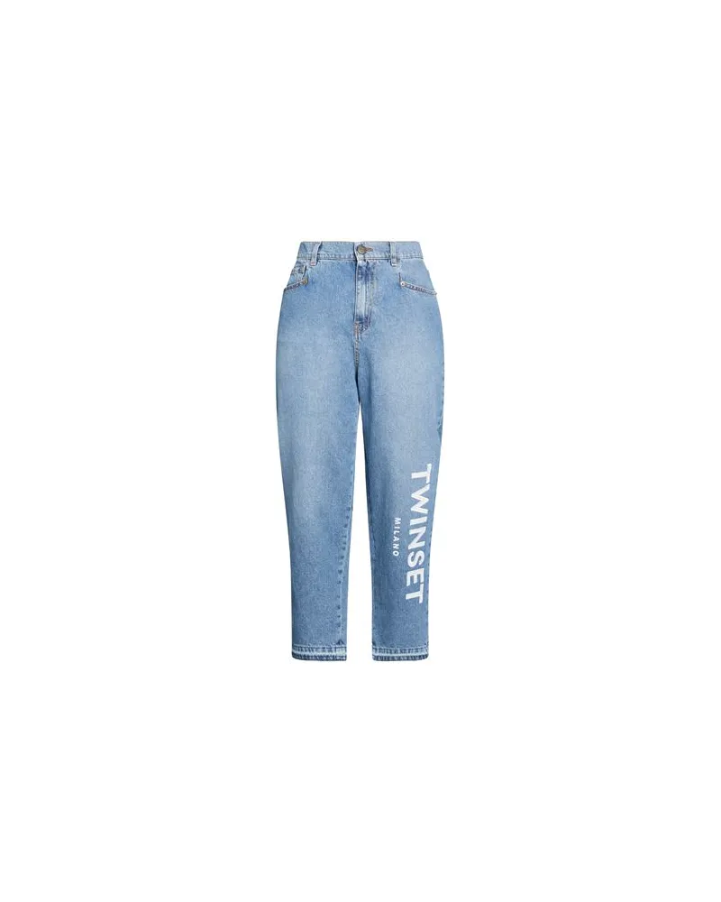 Twin-Set HOSEN & RÖCKE - Jeanshosenauf YOOX.COM Blau