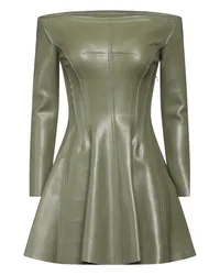 Norma Kamali Mini-Kleid Militärgrün