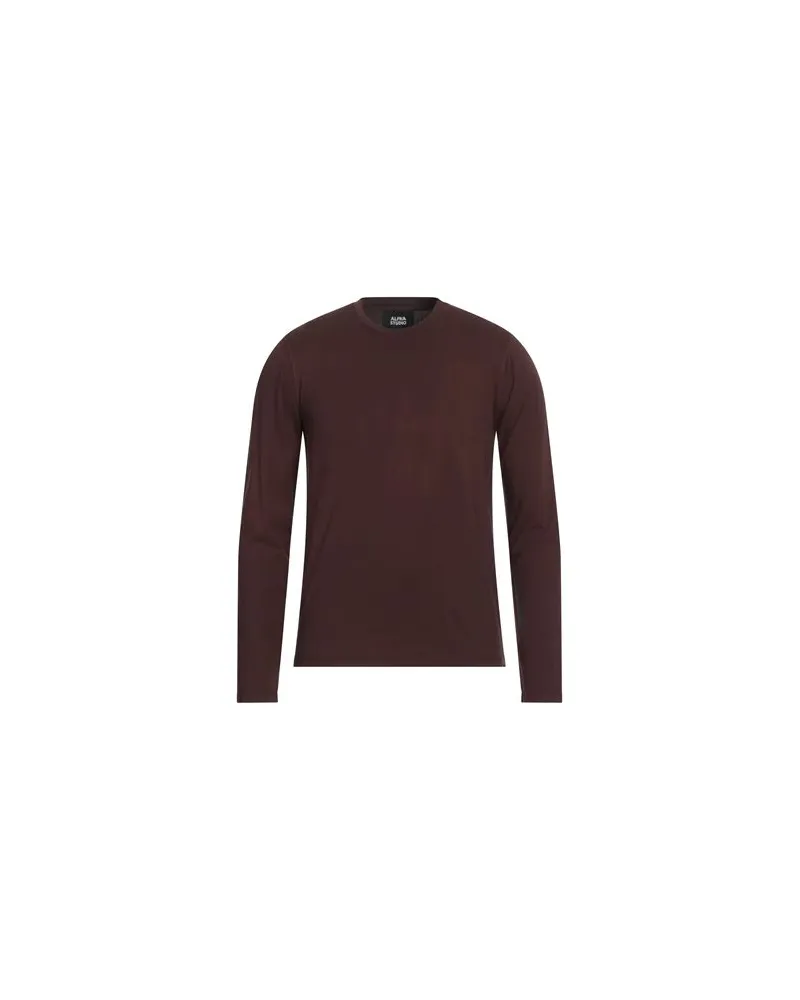 Alpha Studio TOPS - T-shirtsauf YOOX.COM Dunkelbraun