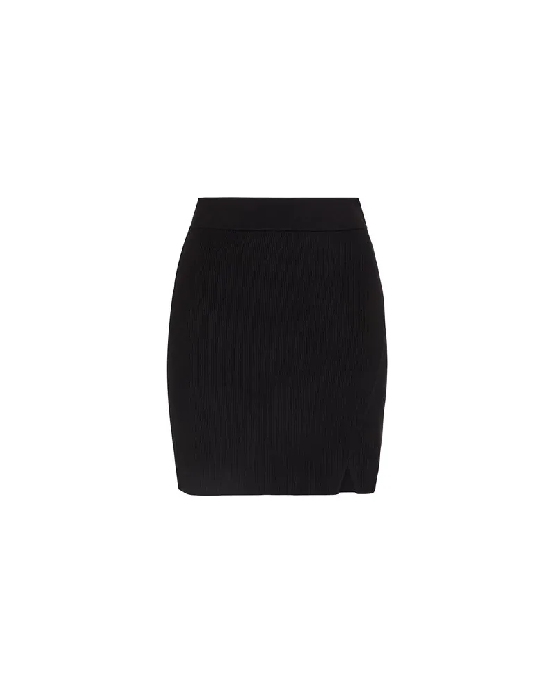 8 by Yoox VISCOSE BLEND MINI WRAP KNIT SKIRT   - HOSEN & RÖCKE - Miniröckeauf YOOX.COM Schwarz