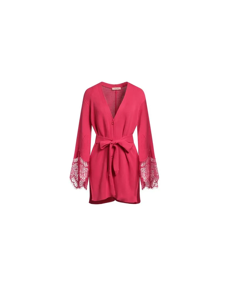 Twin-Set STRICKWAREN - Strickjackenauf YOOX.COM Fuchsia