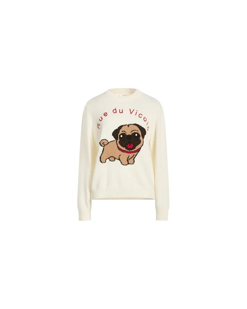 VICOLO STRICKWAREN - Pulloverauf YOOX.COM Cremeweiß