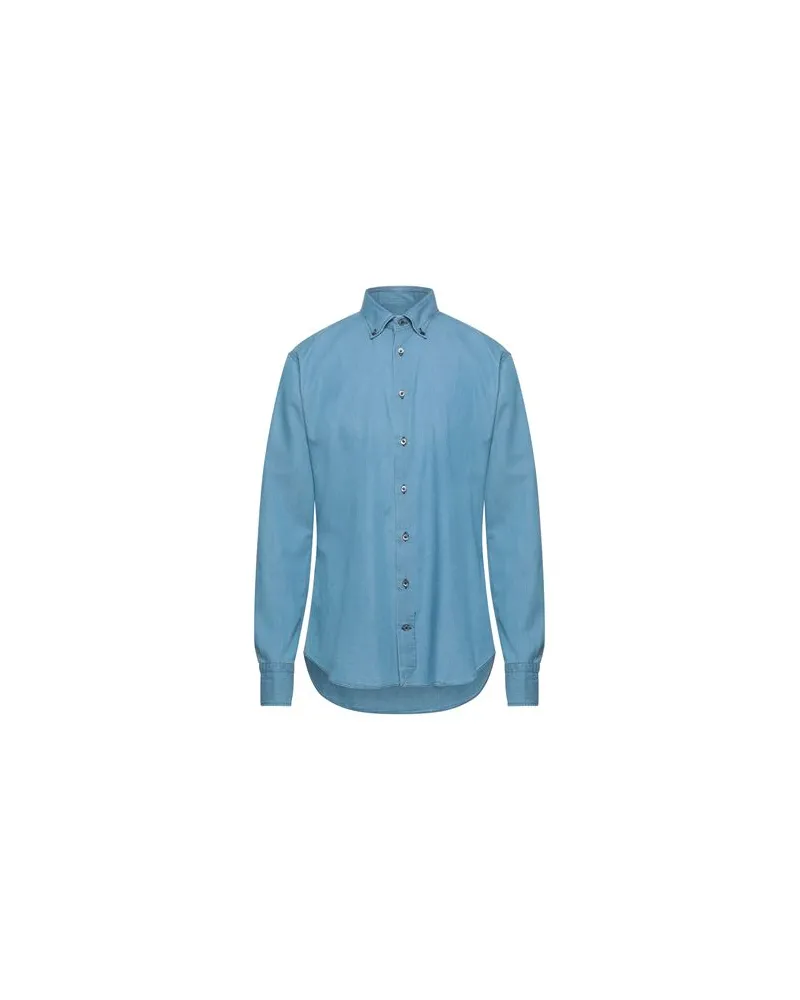 Drumohr  TOPS - Jeanshemdenauf YOOX.COM Blau