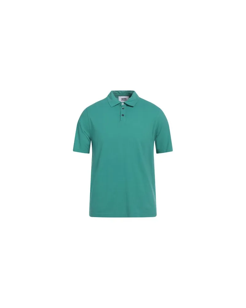 Alpha Studio TOPS - Poloshirtsauf YOOX.COM Smaragdgrün