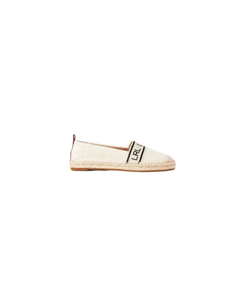 Ralph Lauren CAYLEE TWO-TONE CANVAS ESPADRILLE  - SCHUHE - Espadrillesauf YOOX.COM Elfenbein