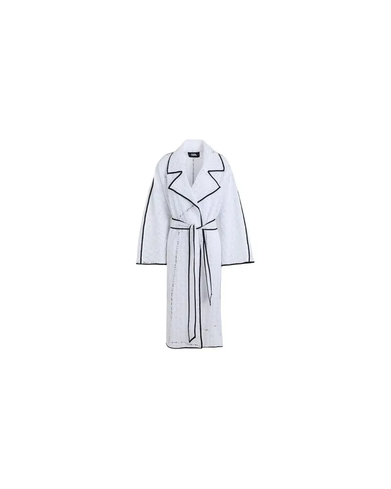 Karl Lagerfeld KL EMBROIDERED LACE COAT  - JACKEN & MÄNTEL - Jacken, Mäntel & Trenchcoatsauf YOOX.COM Weiß