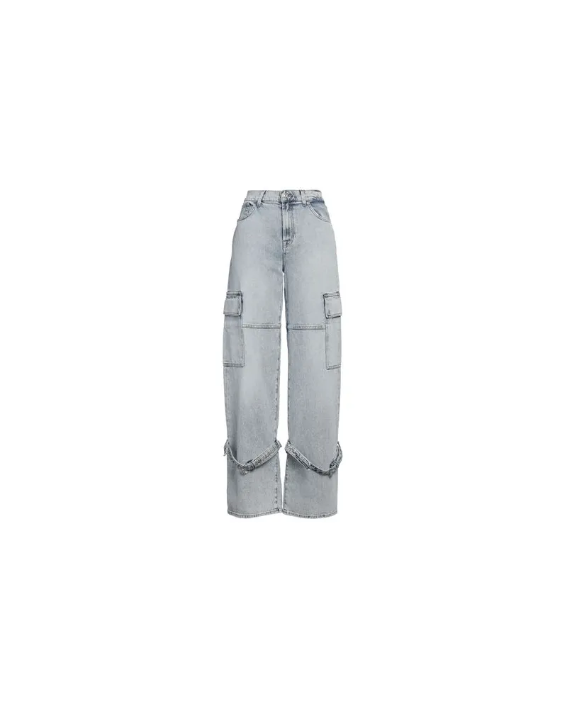 7 for all mankind X CHIARA BIASI - HOSEN & RÖCKE - Jeanshosenauf YOOX.COM Blau