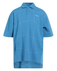 Adererror Poloshirt Azurblau