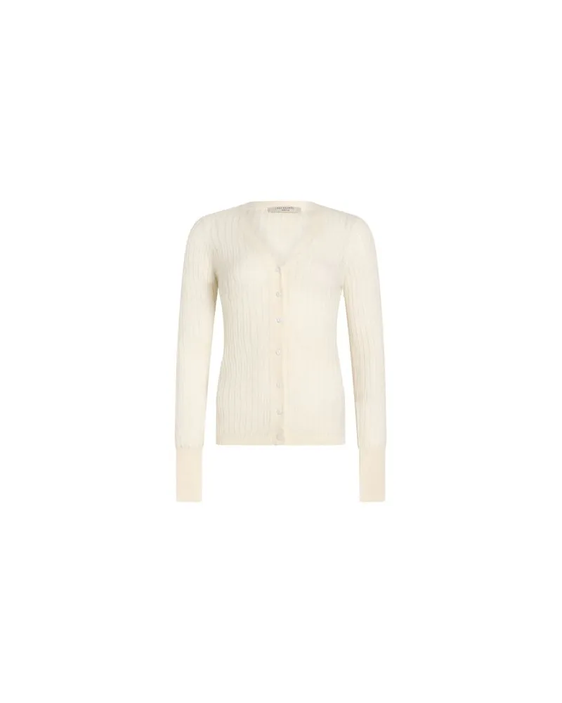 AllSaints STRICKWAREN - Strickjackenauf YOOX.COM Elfenbein