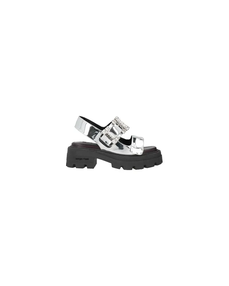 Sergio Rossi SCHUHE - Sandalenauf YOOX.COM Silber