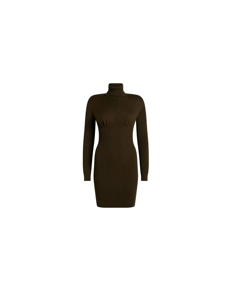 Elisabetta Franchi KLEIDER - Mini-Kleiderauf YOOX.COM Dunkelgrün