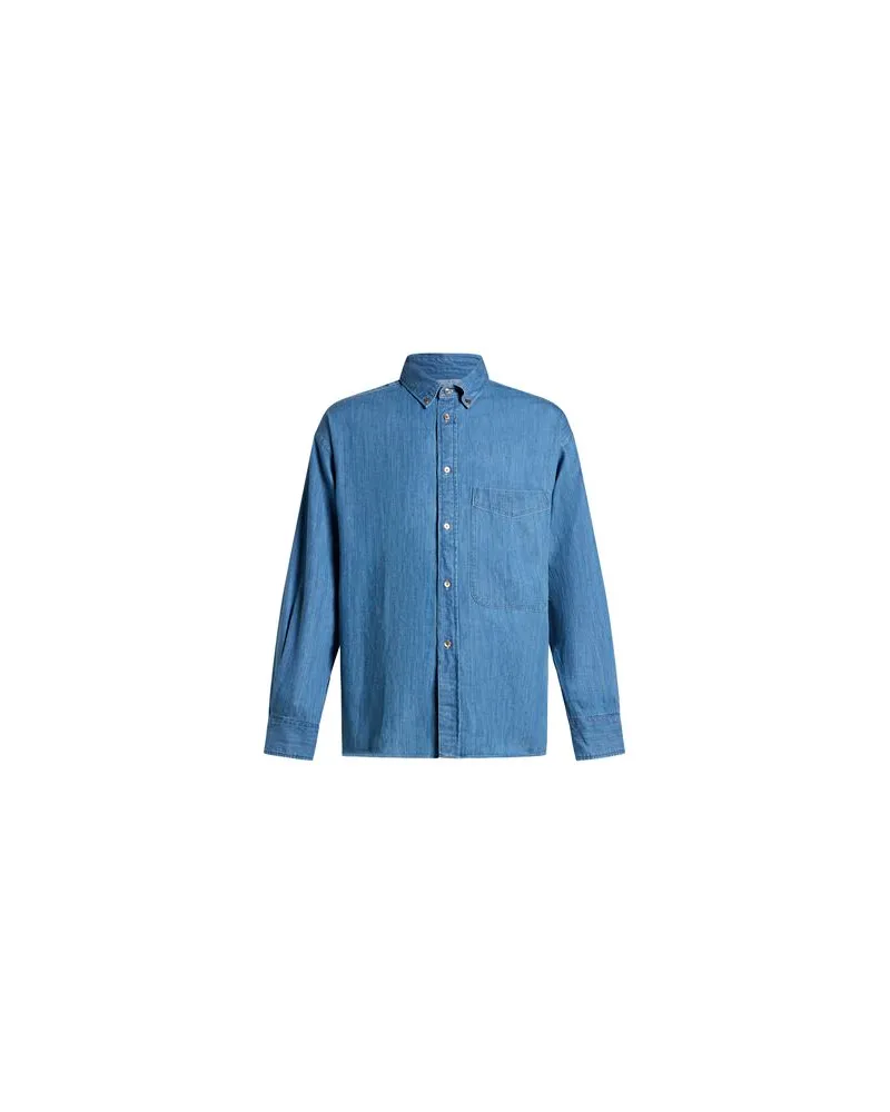Studio Nicholson TOPS - Jeanshemdenauf YOOX.COM Blau