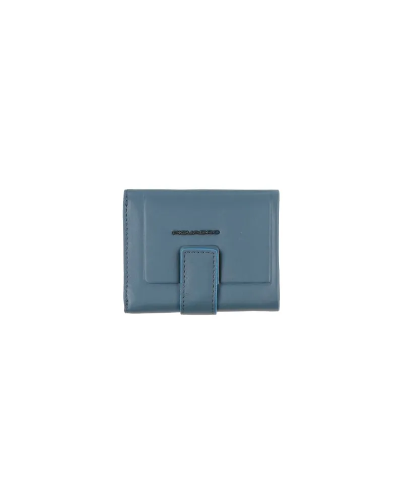 Piquadro Kleinlederwaren - Brieftaschenauf YOOX.COM Taubenblau