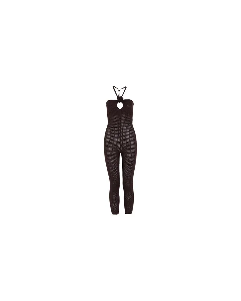 Elisabetta Franchi OVERALLS - Jumpsuitsauf YOOX.COM Schokobraun