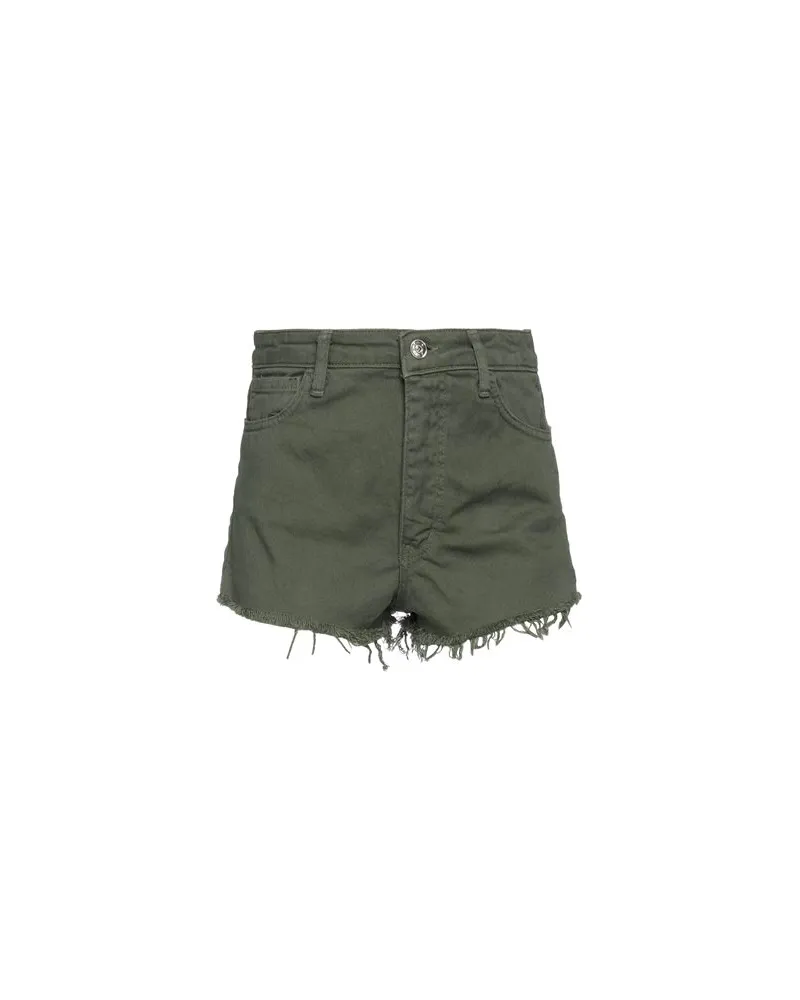 KONTATTO HOSEN & RÖCKE - Jeansshortsauf YOOX.COM Militärgrün