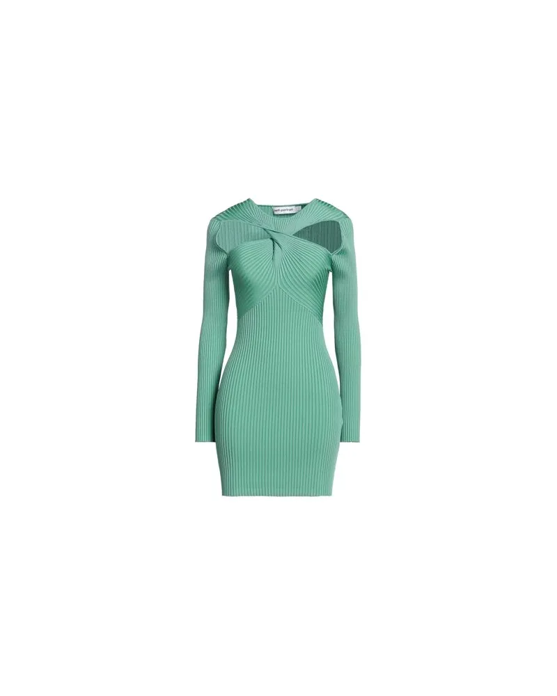 Self-Portrait KLEIDER - Mini-Kleiderauf YOOX.COM Salbeigrün