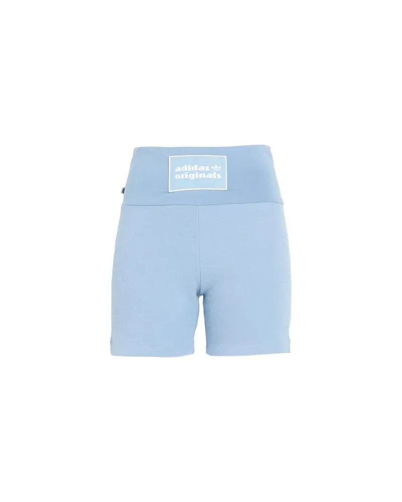adidas ORIGINALS TOWEL HIGH WAIST BIKE SHORTS  - HOSEN & RÖCKE - Shorts & Bermudashortsauf YOOX.COM Himmelblau