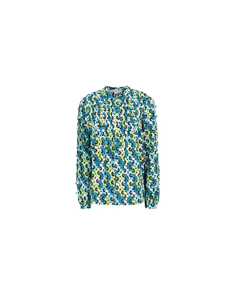Michael Kors 60S FLORAL LS TOP   - TOPS - Topsauf YOOX.COM Azurblau