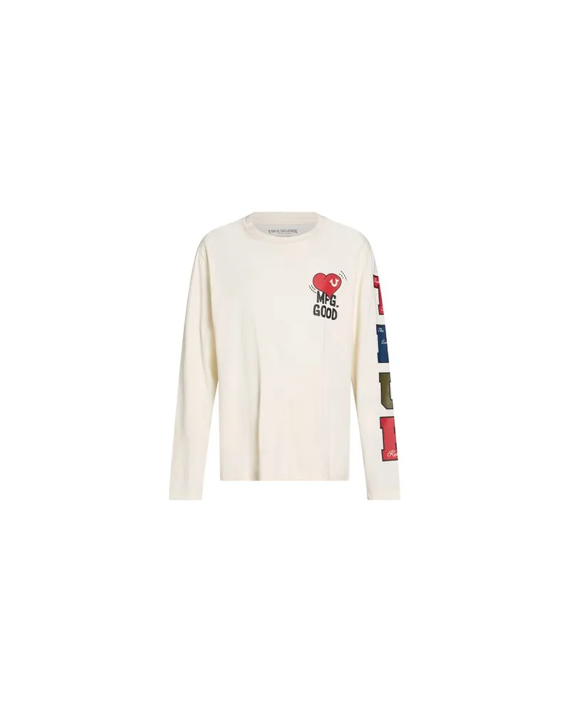 True Religion TOPS - T-shirtsauf YOOX.COM Cremeweiß