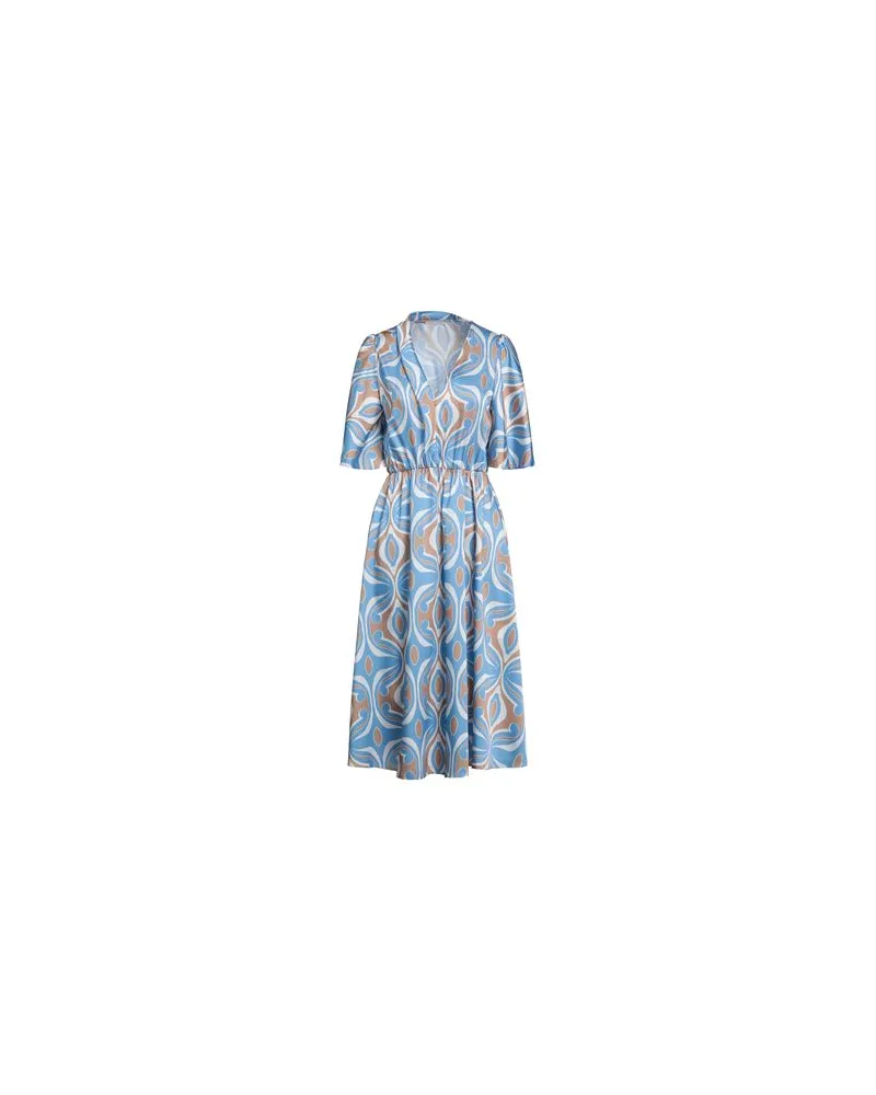 Biancoghiaccio KLEIDER - Midi-Kleiderauf YOOX.COM Blaugrau