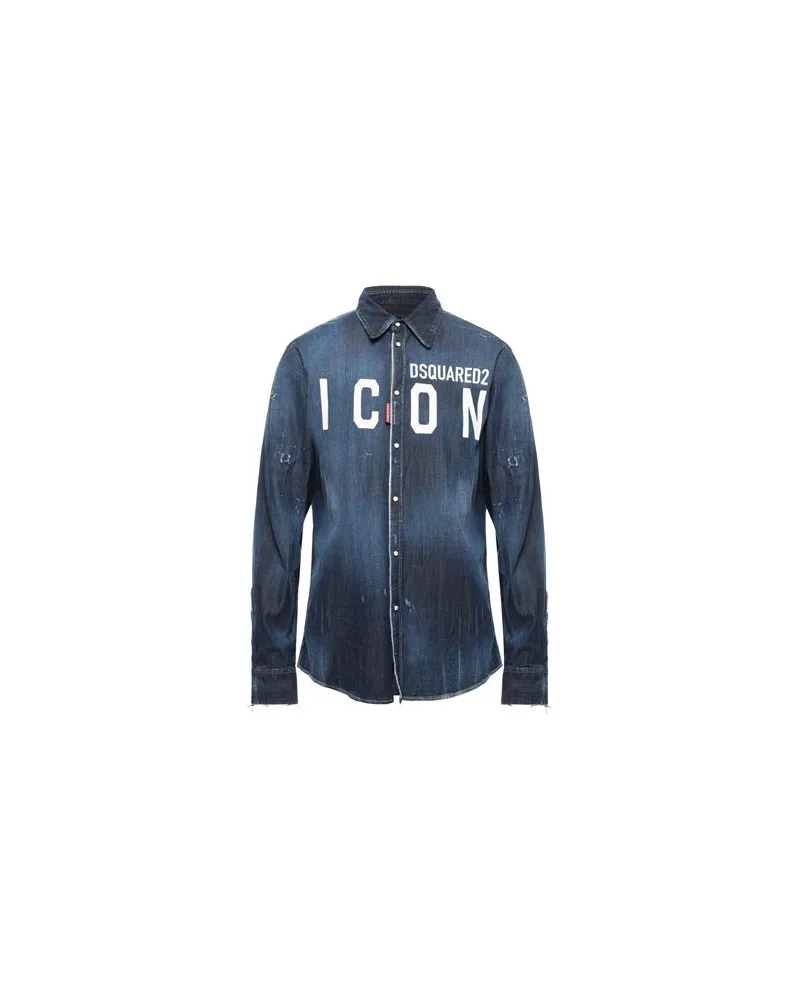 Dsquared2 ICON - TOPS - Jeanshemdenauf YOOX.COM Blau
