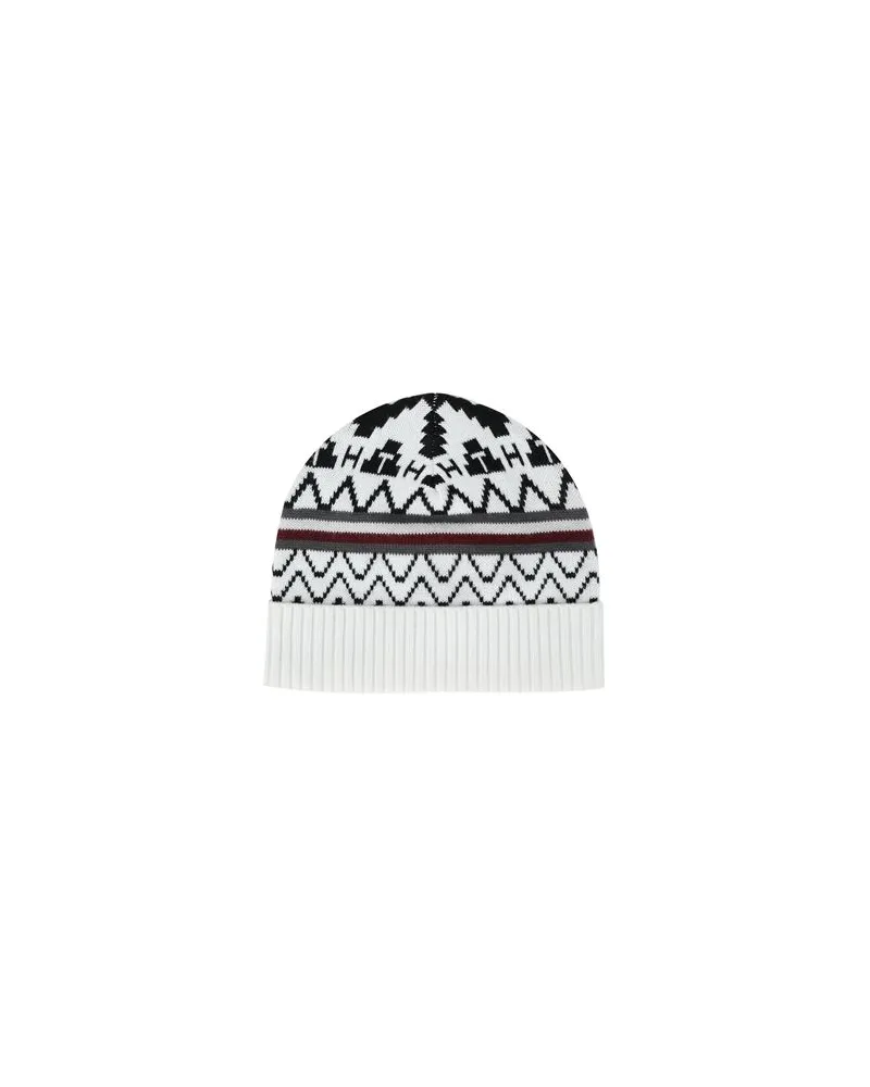 Tommy Hilfiger ICONS FAIR ISLE BEANIE   - ACCESSOIRES - Mützen & Hüteauf YOOX.COM Weiß