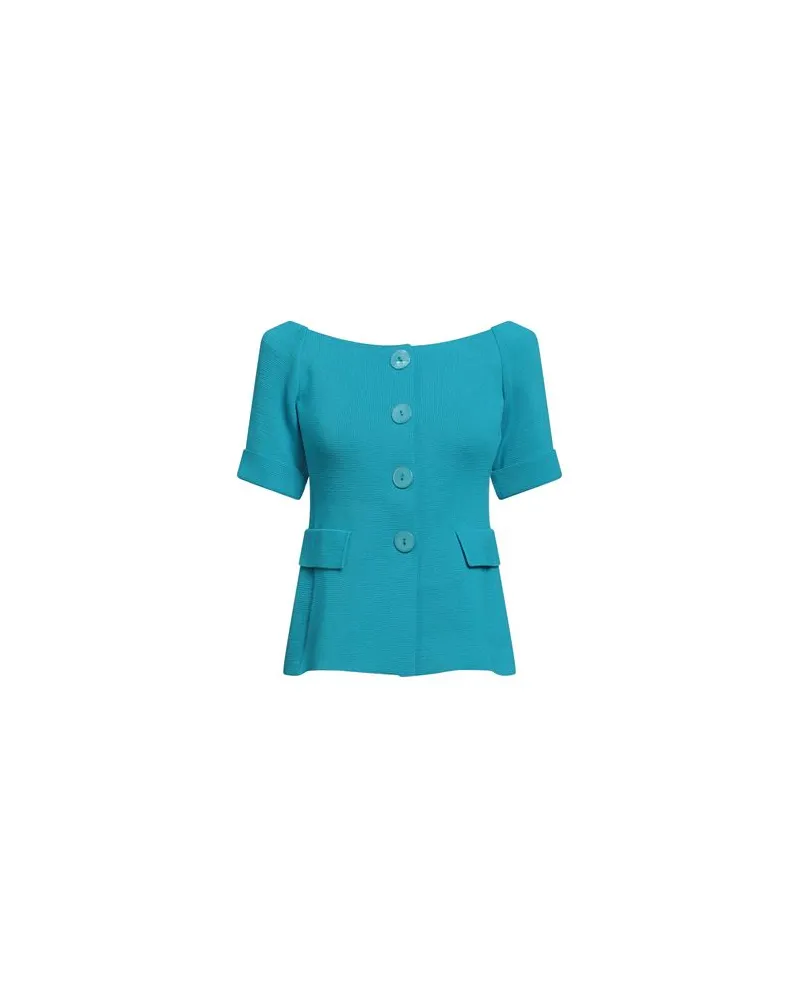 Charlott STRICKWAREN - Strickjackenauf YOOX.COM Azurblau