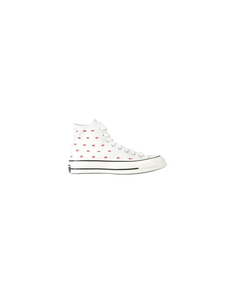 Converse CHUCK 70 HI BLACK/UNIVERSITY RED/EGRET  - SCHUHE - Sneakersauf YOOX.COM Weiß