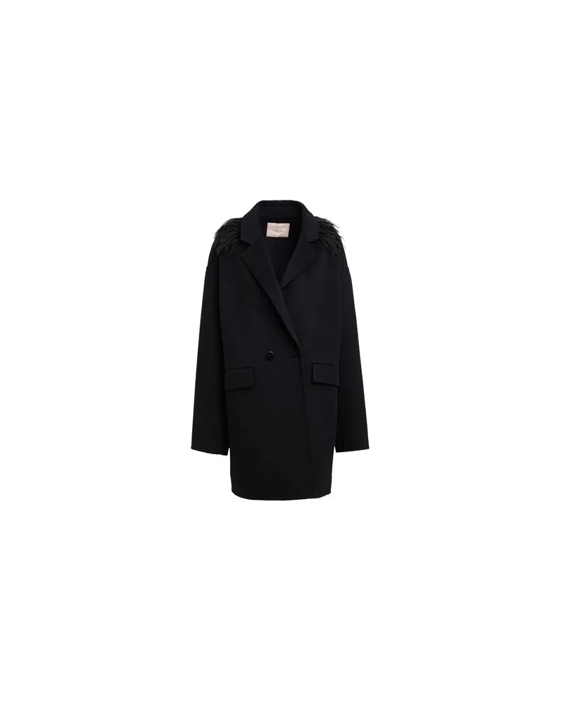Twin-Set JACKEN & MÄNTEL - Mäntelauf YOOX.COM Schwarz
