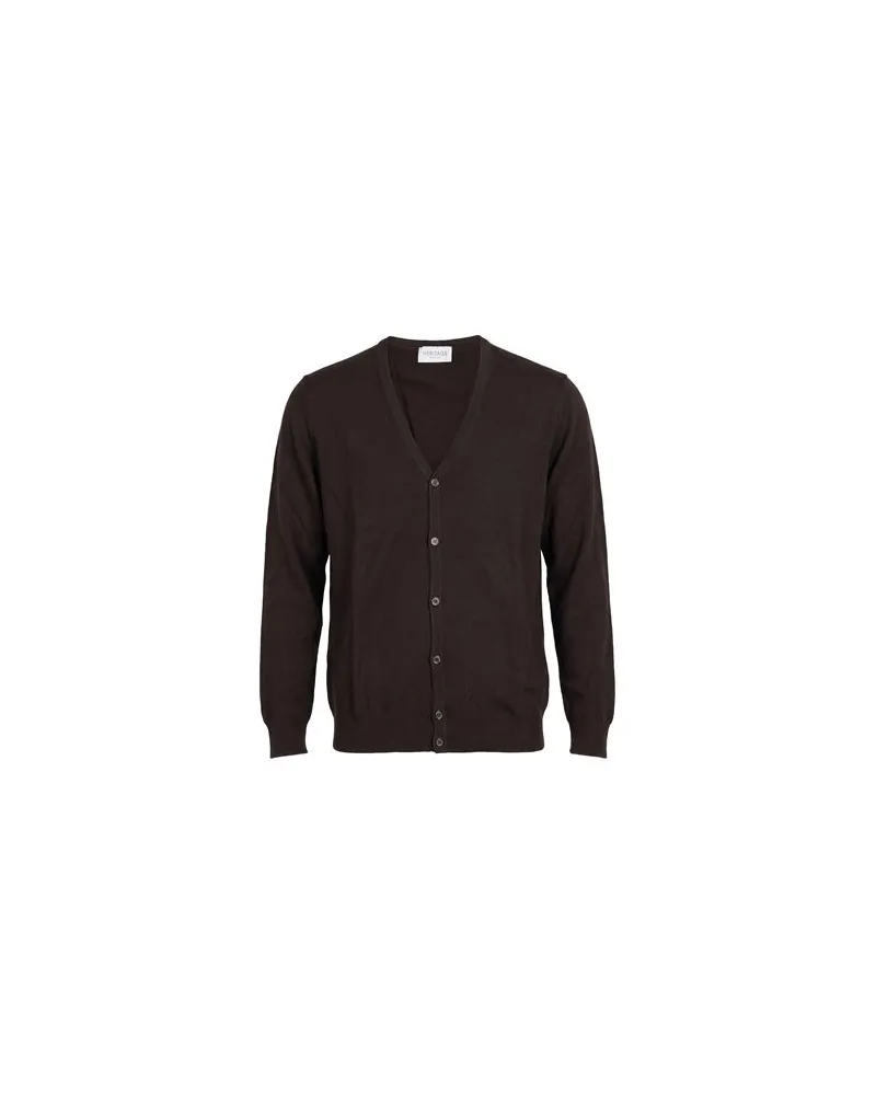 Heritage STRICKWAREN - Strickjackenauf YOOX.COM Dunkelbraun