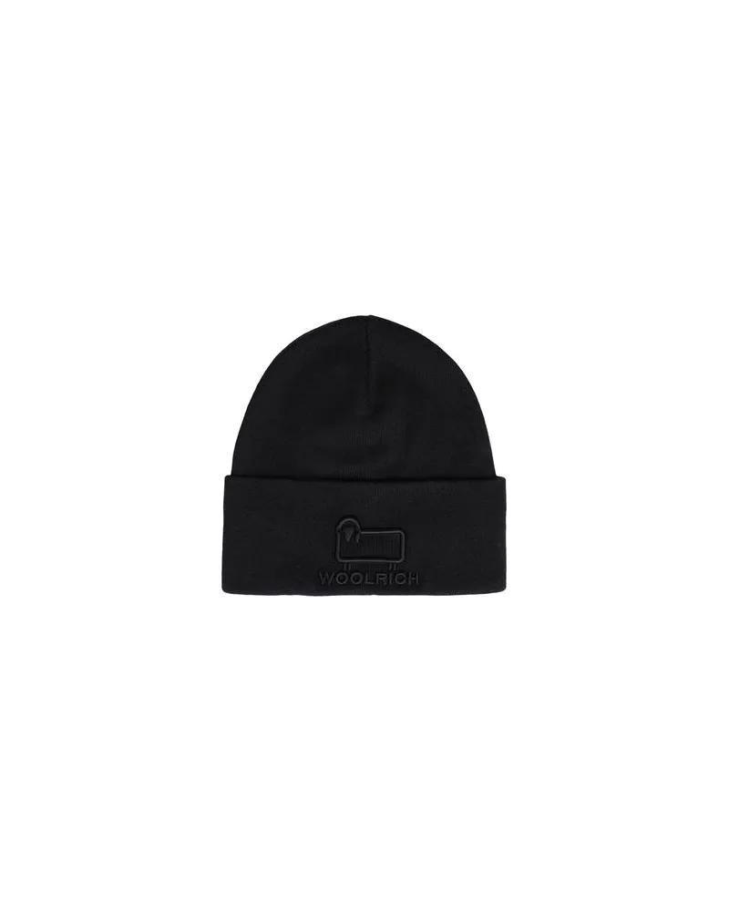 Woolrich UNISEX COTTON WOOL BEANIE    - ACCESSOIRES - Mützen & Hüteauf YOOX.COM Schwarz