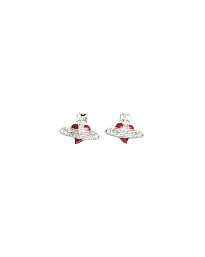 Vivienne Westwood NEW DIAMANTE HEART EARRINGS - SCHMUCK und UHREN - Ohrringeauf YOOX.COM Silber
