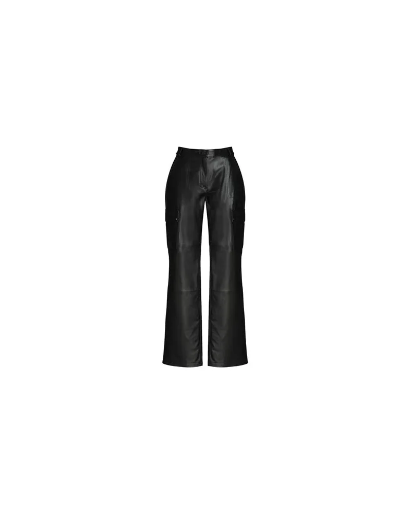 8 by Yoox LEATHER CARGO SLIM-FIT PANTS - HOSEN & RÖCKE - Hosenauf YOOX.COM Schwarz