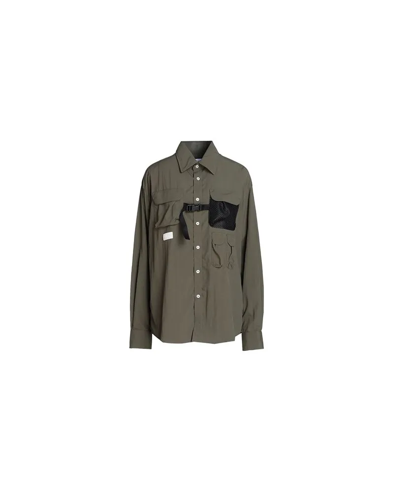 LC23 LONG SLEEVE NYLON SHIRT  - TOPS - Hemdenauf YOOX.COM Militärgrün