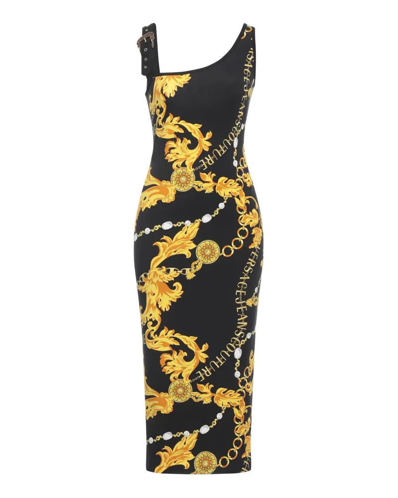 Versace Jeans Midi-Kleid Schwarz