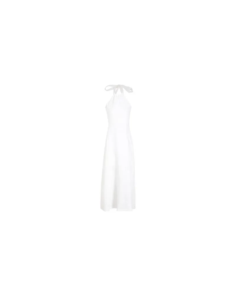 8 by Yoox LINEN HALTER LONG DRESS - KLEIDER - Maxi-Kleiderauf YOOX.COM Elfenbein