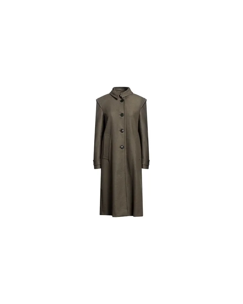 Semicouture JACKEN & MÄNTEL - Mäntelauf YOOX.COM Militärgrün
