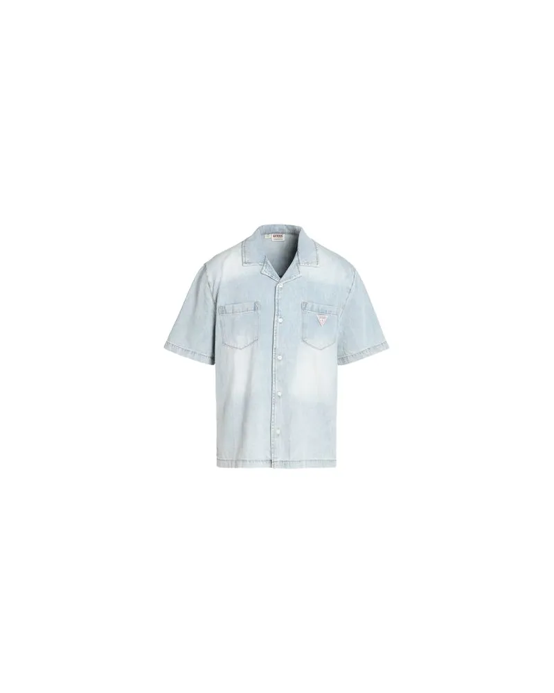 Guess TOPS - Jeanshemdenauf YOOX.COM Blau