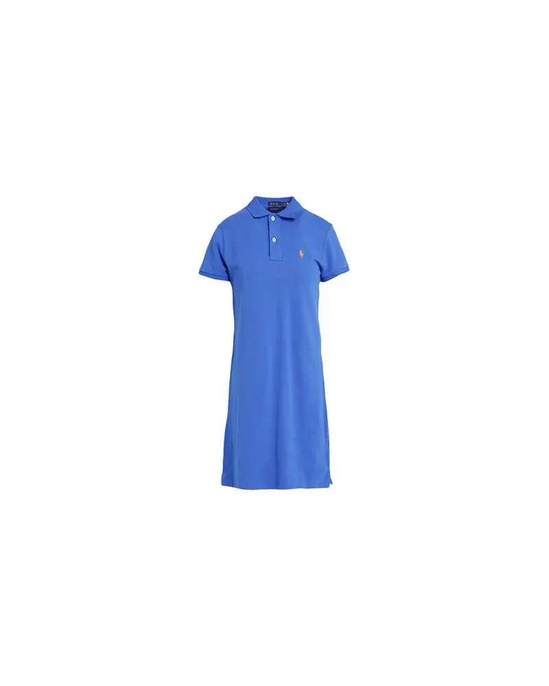 Ralph Lauren COTTON MESH POLO DRESS  - KLEIDER - Mini-Kleiderauf YOOX.COM Blau